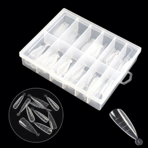 120 Uñas Postizas Cuadradas OEM de Cobertura Total, 16 Diseños, Puntas de Uñas Acrílicas Cortas para Manicura - Product Image 1