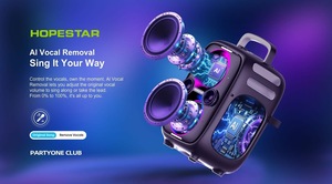 Enceinte portable sans fil Hopestar Partyone <span class=keywords><strong>Club</strong></span> 650W, grande puissance, étanche, pour extérieur, avec caisson de basses et double microphone - Product Image 5
