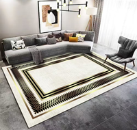 Tapis de salon en velours cristallin absorbant l'eau, sans danger pour la peau, facile d'entretien, pour la zone de séjour moderne