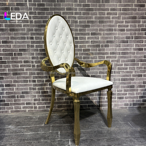 เก้าอี้เท้าแขนสแตนเลส Leda สำหรับงานแต่งงานงานเลี้ยงสังสรรค์และร้านอาหารสำหรับงานแต่งงาน - Product Image 4