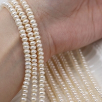 Perles d'eau douce naturelles blanches en vrac, 4,5-5 mm, pour bracelet fait main, collier, création de bijoux DIY, artisanat, création artistique