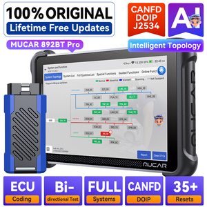 Scanner de diagnostic automobile bidirectionnel MUCAR 892BT PRO avec codage ECU assisté par l'IA, cartographie topologique et scanner J2534 Pass-Thru - Product Image 1