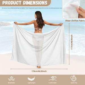 New Arrival Banana Leaf Print Beach Towel Wrap Skirt Vacation Style Tie-Up <b>Bikini</b> Cover-Up Custom Print Bathing Suit <b>Sarong</b> - Product Image 3