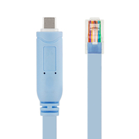 Cable adaptador de router de consola Usb tipo c a RJ45, 8 pines, 28AWG, con chip Serial FTDI RS232, plug and play, WIN 10, para ordenadores