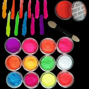Ventes transfrontalières – Poudre <span class=keywords><strong>de</strong></span> fard à paupières écologique 12 couleurs, motif carré, en PET fluorescent, tendance sur internet, pour nail art - Product Image 1