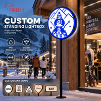 Boîte lumineuse LED double face personnalisée, étanche IP65, pour publicité extérieure, affichage de logo personnalisé