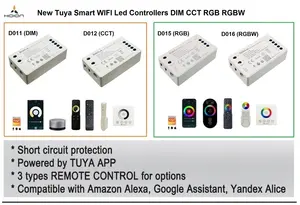 RGB + CCT RGBW DIM PWM ayarlanabilir kablosuz senkronizasyon akıllı led şerit 5 in 1 TUYA APP WIFI led denetleyici