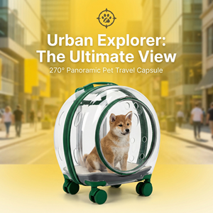 Neuankömmling Transparenter Acryl-Haustier rucksack Wasser abweisender tragbarer Raum Kapsel Hund Katzen wagen Fall Wasser abweisender Raum - Product Image 2