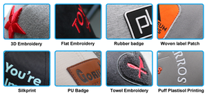 Chapeaux seau gonflés en coton brodé unisexe européens et américains personnalisés à la mode et imprimés pour l'extérieur et la pêche - Product Image 3