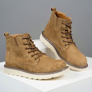 High Quality New Men's Genuine Leather <b>Boots</b> Outdoor <b>Lace</b>-up Italy Brand Fashion Leather <b>Boots</b> Design Big Size 49 - Product Image 5