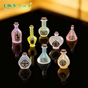 Bouteille de potion magique de simulation de couleur Weij, accessoires de décoration de scène DIY en granulés mignons, petites décorations en résine de bureau - Product Image 3
