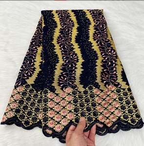 Luxury 5 Yards Red <strong>Sequins</strong> Embroidery 3D Flower Eco-Friendly French <strong>Net</strong> Beaded Lace <strong>Fabric</strong> for Elegant Wedding Dresses Bridal - Product Image 5