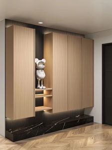 Étagère à chaussures en bois personnalisée avec éclairage LED pour intérieur et extérieur, pour la maison, le salon, la chambre à coucher, l'entrée, le hall, le rangement - Product Image 4