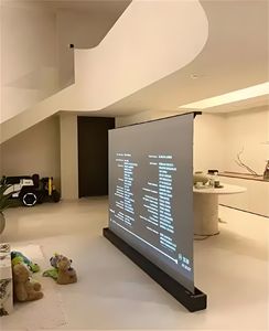 Écran de <span class=keywords><strong>projection</strong></span> motorisé portable électrique de haute définition blanc mat <span class=keywords><strong>gris</strong></span> d'usine 100 pouces 16:9 anti-lumière PVC - Product Image 5