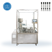 Machine de remplissage automatique de seringues rotative avec servomoteurs et mécanisme anti-goutte