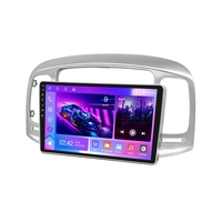 Hyundai Accent 2006-2011 için Rhythm Android Araç Stereo 9 İnç Dokunmatik Ekran Geri Görüş Kamerası GPS Carplay BT WiFi FM Radyo