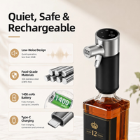 Dispensador de Licor Eléctrico Inteligente Recargable por USB, Vertido Automático, Volumen Ajustable para Whisky, Vino, Bar, Hogar, Fiestas, Regalos Corporativos