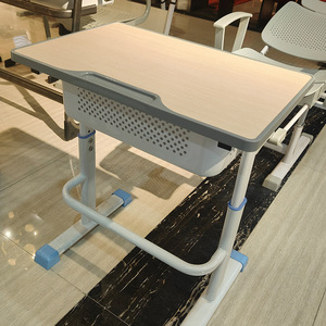 Juego de escritorio y silla de estudio Zhuo Huang, acero inoxidable, color blanco, para estudiantes de primaria, secundaria y preparatoria, instituciones de formación - Product Image 2