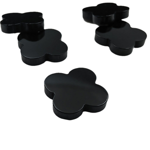 Natural Green Agate Chalcedony <strong>Jade</strong> <strong>Stone</strong> Four Leaf Clover Ring and Bracelet <strong>Black</strong> Onyx Loose Gemstones - Product Image 6