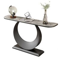 Table console moderne haut de gamme avec plateau en verre noir et blanc, design élégant pour entrée, salon ou couloir