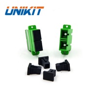 UNIKIT-adaptador y conector SC de fibra óptica, SC APC, monomodo, dúplex con brida completa, acoplador de fibra óptica