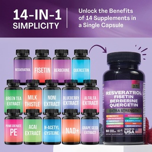 อาหารเสริม 14 in 1 ซูปlemento Nad แคปซูลเสริมอาหาร NAD 300 มก. เรสเวอราทรอล 1000 มก. พร้อมแคปซูล NAD ทรานส์เรสเวอราทรอล - Product Image 2