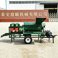 Batteuse agricole multifonctionnelle diesel de grande taille, entraînée par arbre de transmission de tracteur, à haut rendement pour sorgho, soja et maïs