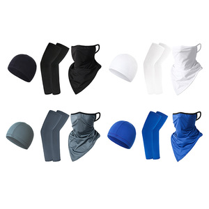 Cycling Sun Protection Set With Scarf Arm Sleeves And Cap Anti Uv Breathable Quick Dry For Outdoor Sports Unisex Adult - Product Image 2