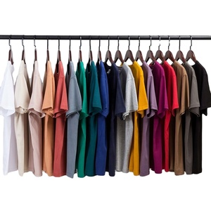 เสื้อยืดโอเวอร์ไซส์โลโก้เรียบๆ สั่งทำขายส่ง เสื้อยืดเปล่าผู้ชาย/ผู้หญิง ผ้าฝ้ายออร์แกนิค 100% รับสกรีนลายเสื้อยืดผู้ชาย - Product Image 1