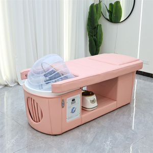 Lit de shampooing électrique multifonctionnel moderne à circulation d'eau avec revêtement en cuir PU pour hôtels et salles de bain - Product Image 6