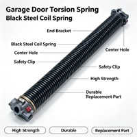 Ressort de porte de garage haute durabilité, ressort de torsion et d'extension robuste pour l'équilibrage de levage de porte de garage, pièces de rechange