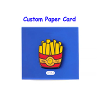 Badge personnalisé en émail découpé sur mesure pour frites, pop-corn, pizza, crème glacée, restaurant de restauration rapide, gourmet, pour placage or, forme et couleur personnalisées
