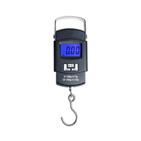 Timbangan Bagasi Elektronik Portabel 50kg/110lb dengan Layar LCD Digital, Alat Penimbang Koper untuk Berat Barang Bawaan Perjalanan