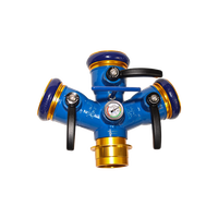 Volla 2.5MPa Répartiteur de Tuyau d'Incendie Stabilisateur de Débit en Aluminium Forgé 6061, Diviseur d'Eau à 3 Voies Anti-Coup de Frein d'Eau, Vanne en Y Portable