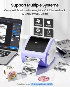 Phomemo-Impresora térmica inalámbrica USB, dispositivo de impresión de código de barras, 4x6, etiqueta de envío - Product Image 5
