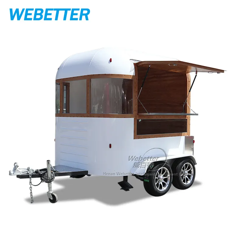 Webetter Mobiele Kleine Paardenaanhangwagen Food Truck Mini Vintage House Box Food Trailer Mobiele Bar Pizza Coffee Shop Truck Trailer