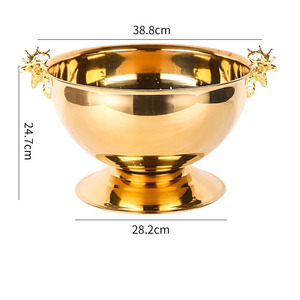 Thùng đá đựng rượu sâm banh bằng thép không gỉ cỡ lớn, màu đen/vàng/vàng hồng/bạc, dùng cho các bữa tiệc - Product Image 6