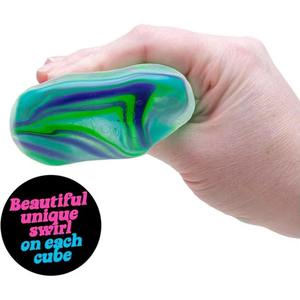 Schylling Nee-Do0h Nice Cube Swirl Silicone Sensory <b>Toy</b>-Super Solid <b>Squish</b> Unique Swirling Color Blend-Unisex 14 Years & up - Product Image 5