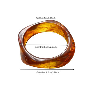 12Pcs Resin Acetic Acid <strong>Bracelet</strong> for Mom Acrylic Wide Chunky Bangles Boho Friends <strong>Bracelet</strong> Jewelry for <strong>Bridesmaid</strong> Birthday Gifts - Product Image 6