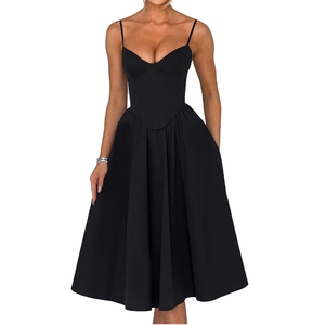 Abito Casual da Donna alla Moda con Scollo a V di Alta Qualità e Cintura Estetica in Vita - Product Image 4