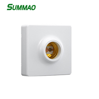 Douille d'Ampoule LED E27 Ronde Carrée avec Interrupteur Culot E27 Suspendu pour Maison