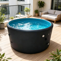 Piscine gonflable portable et pliable, grande capacité, pour la famille, piscine extérieure pour enfants, piscine pour adultes et nouveau-nés, PVC de qualité supérieure, résistant aux UV