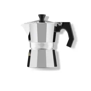 Yeni varış özel siyah Logo yüksek basınç huni filtre Pot Pot Espresso İtalyan kahve makinesi Set paslanmaz çelik Pot Pot