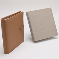 Carpeta de Anillas de Cuero A4 A5 B5, Impresión de Logotipo Personalizado, Estampado en Relieve, Carpeta Planificadora, Cuero PU, Fabricante OEM