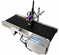 Máquina Codificadora de Inyección de Tinta Industrial con Cinta Transportadora para Impresión de Empaques de Alimentos, Bebidas, Electrónicos y Cosméticos