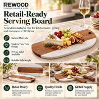 Planche à découper et à servir en marbre d'acacia, qualité alimentaire, vente en gros OEM pour importateurs et distributeurs mondiaux