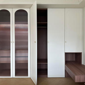 Systèmes de placards modernes et économiques, sur mesure, de luxe, avec un design moderne, en bois, pour la chambre à coucher, armoires ouvertes pour la chambre à coucher - Product Image 3