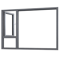 Ventana Abatible ZCSUNG AS2047, Reemplazo de Ventana Corrediza, Aislamiento Térmico, Aluminio, Doble Acristalamiento, Insonorizada, Apertura Exterior, Certificación Energy Star