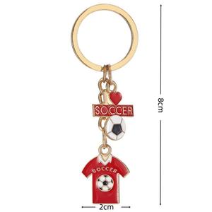 Pour <span class=keywords><strong>Amazon</strong></span> à la mode Mini Football sport <span class=keywords><strong>porte</strong></span>-clés pendentif Simulation créative alliage goutte à goutte huile pour <span class=keywords><strong>Couple</strong></span> sac sac à dos cintre - Product Image 3