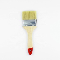 Pinceau à peinture de haute qualité de 4 pouces avec poils purs et manche en bois, support pour pinceau à peinture mural